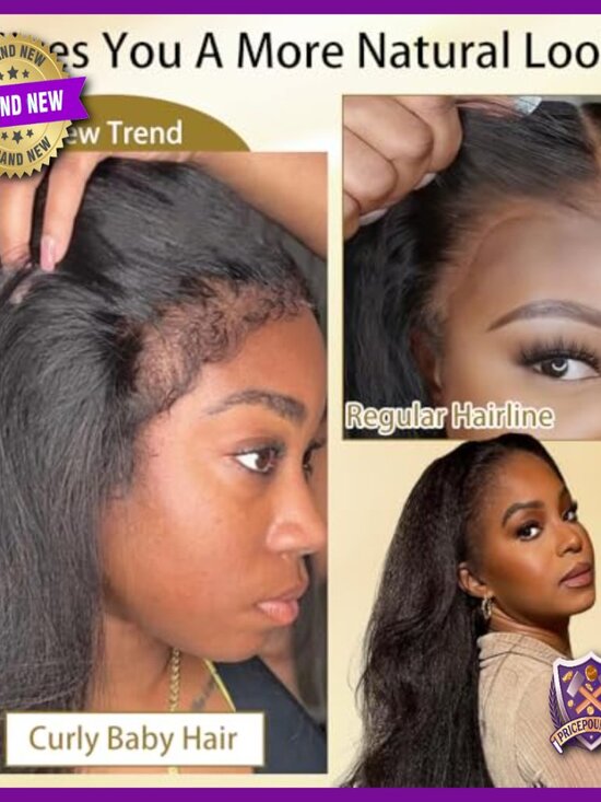 13x6 HD Lace Front Human Hair Wig 250% Density Pre Plucked 22 Inch main image 5